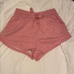 Pink running shorts